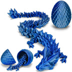 TBOLINE 3D Printed Easter Dragon Egg - Perfect Basket Essentials Stuffers, 4 Pack Prefilled Easter Eggs Filled with Toys, Small Articulated Crystal Animals Fidget Toy for Kid (4PCS1)