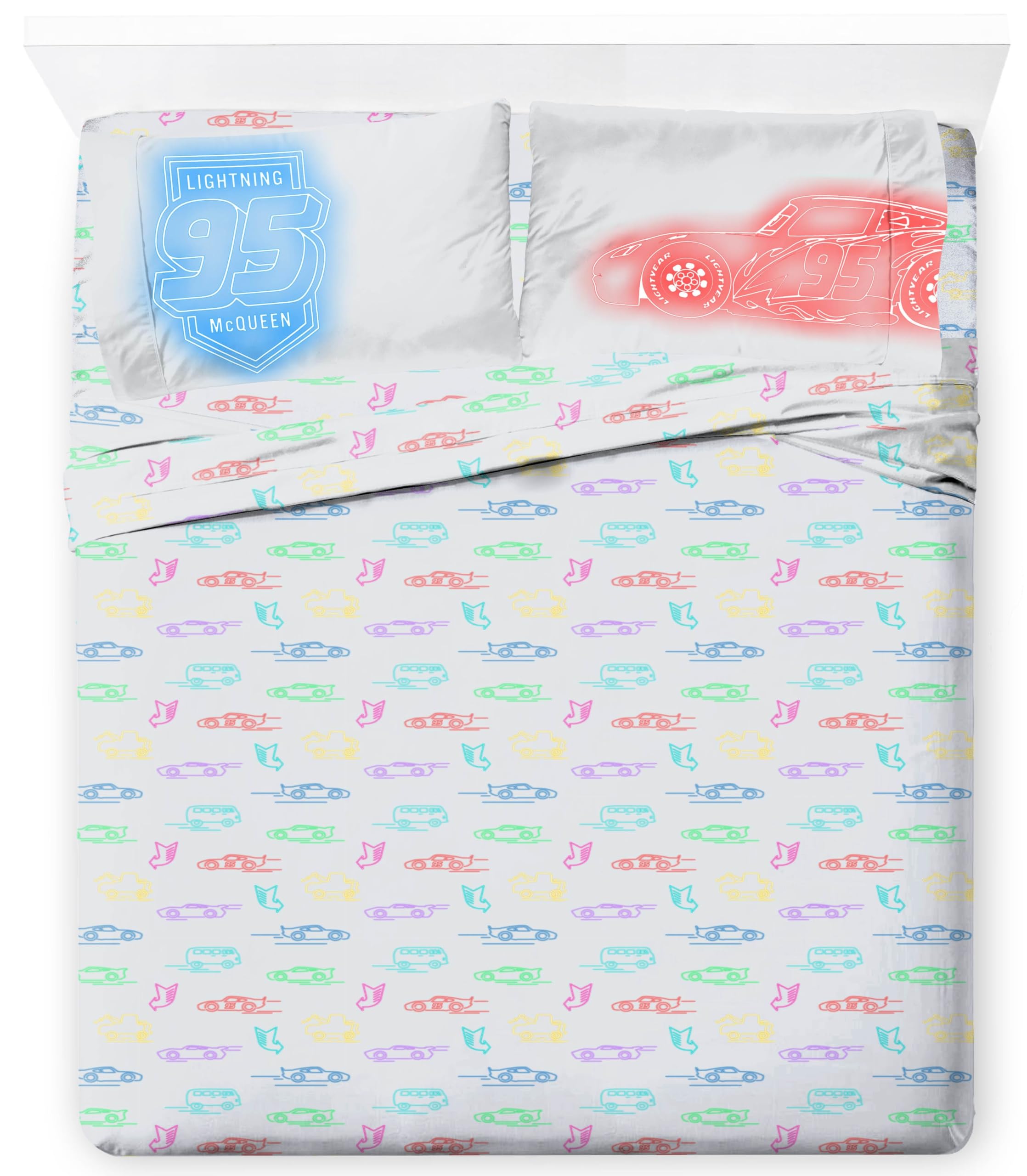 Jay Franco Kids Sheet Set with Fitted, Flat Sheets & Pillow Cover - Ultra-Soft Bedding with Pillowcase for Room Decor, Blue - Minecraft Creeper, 4 Piece Full