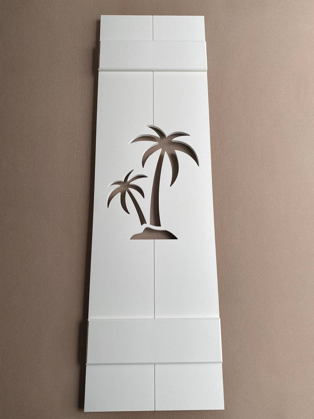 Double Palm Tree Shutters, Custom Exterior Shutters, High Springs Shutter Company-Sold Individually