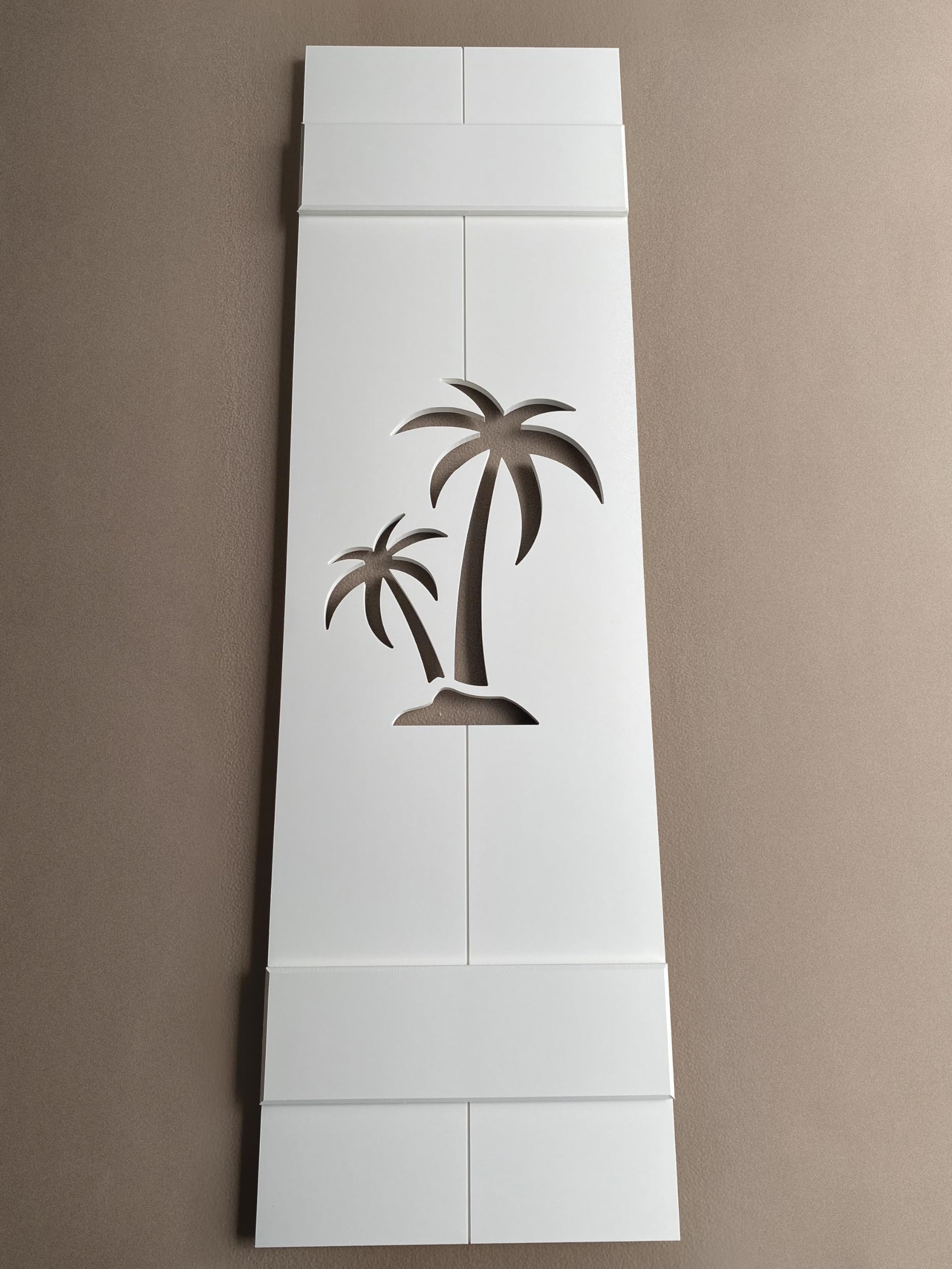 Double Palm Tree Shutters, Custom Exterior Shutters, High Springs Shutter Company-Sold Individually