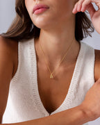 PAVOI 14K Gelbgold plattierte zierliche klobige Blasen-Initialbuchstaben-Anhänger-Halskette für Frauen - Alphabet Buchstabe S Halskette