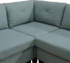 Ball & Cast Calico 4-Piece Couch Living Room Couch Set with Sofa and Loveseat,Modular L Shaped Sectional Couches w/Free Combination and Wood Frame,Furniture for Apartment,Studio,Office,Pale Green