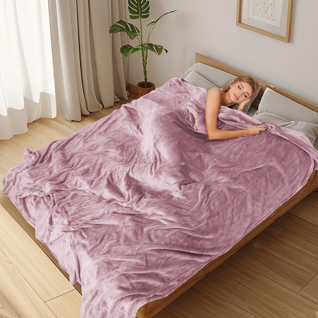 Elektrisch verwarmd deken 72" x 84" volledige maat flanellen stof met 4 verwarmingsniveaus & 10 uur automatische uitschakeling, ademend warm en wasbaar voor zacht en bed - lichtgrijs