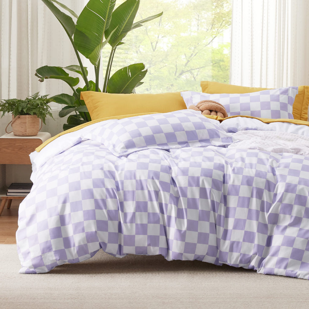 Bedsure Duvet Cover Queen Size - Reversible Floral Duvet Cover Set with Zipper Closure, Green Bedding Set, 3 Pieces, 1 Duvet Cover 90"x90" with 8 Corner Ties and 2 Pillow Shams 20"x26" - Grand Goldman