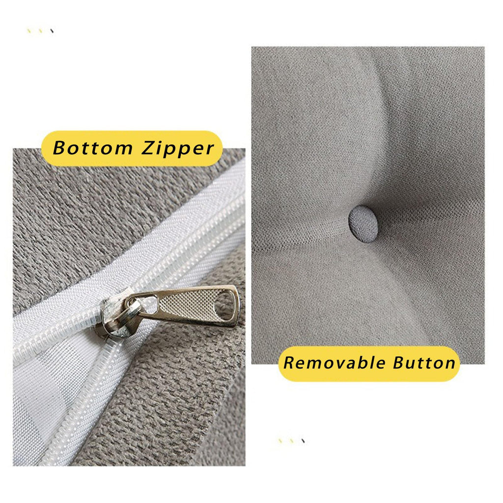 EFZ Wedge Pillow Headboard Triangular Reading Pillow for Dorm, Bed Gap Filler Backrest Pillow Daybed Cushion, Detachable & Washable Bolster Cushion (Gray,Twin: 39in)