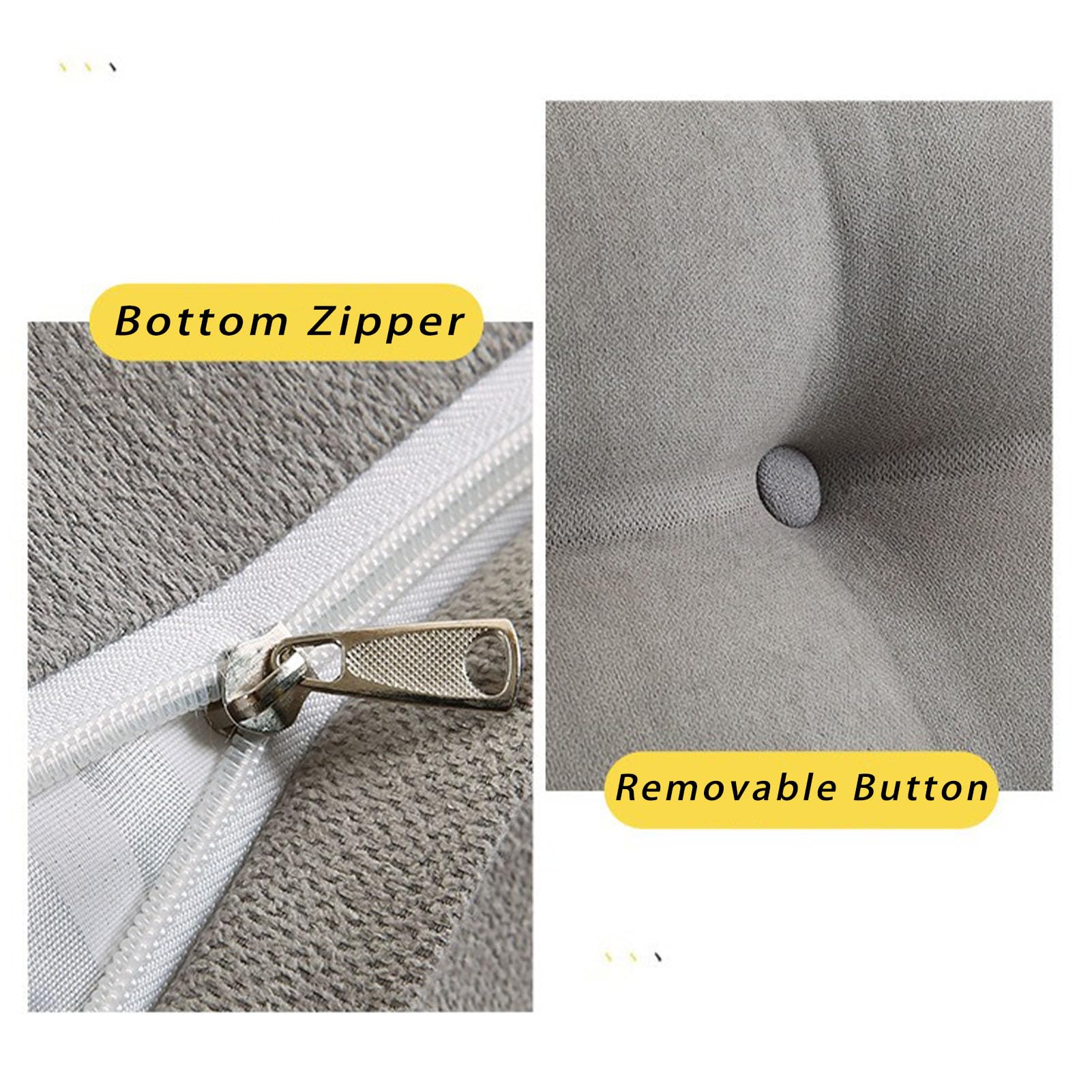 EFZ Wedge Pillow Headboard Triangular Reading Pillow for Dorm, Bed Gap Filler Backrest Pillow Daybed Cushion, Detachable & Washable Bolster Cushion (Gray,Twin: 39in)