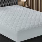 Utopia Bedding Quilted Fitted Mattress Pad, Queen Size, Elastic Fitted Mattress Topper Protector and Cover with Deep Pocket Stretches up to 16 Inches, Machine Washable (White)
