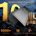 Greenvelly 10-14 Gun Safe for Rifles and Pistols, Quick Access fireproof Gun Safe with Adjustable Gun Rack and keypad lock, Heavy-Duty Gun Cabinets for Rifles and Shotguns