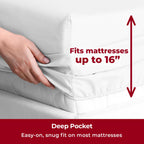 Mellanni Queen Sheets Set - 4 PC Iconic Collection Bedding Sheets & Pillowcases - Hotel Luxury, Extra Soft, Cooling Bed Sheets - for Women, Men, Kids & Teens (Queen, White)