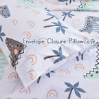 ست ملحفه کودکان یونیکورن صورتی JSD، سایز تویین، ۳ تکه، ملحفه‌های رختخواب میکروفایبر چاپ شده با طرح رنگین کمان برای دختران، جیب عمیق