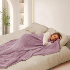 Couverture chauffante électrique DUODUO 72"x84" en polaire corail chaude avec 4 réglages de chaleur et arrêt automatique de 10 heures Protection contre la surchauffe - Gris 