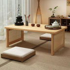 Japanese Floor Table Bamboo Folding Coffee Table Portable Solid Wood Japanese Coffee Table, No Assembly Japanese Dining Table for Sitting on The Floor, Easy Storage(31.5 * 18.9 * 13.8in.)