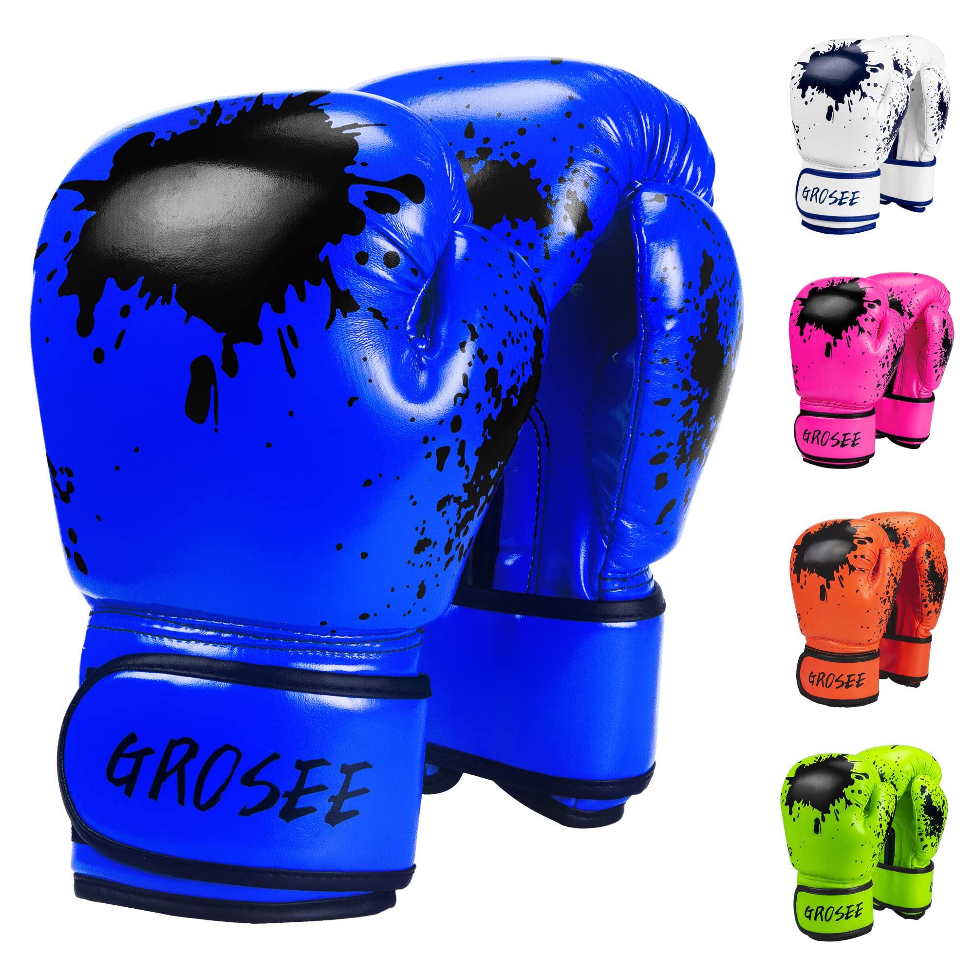 Kids Boxing Glove 6oz 8oz, Youth, Boys and Girls Training Sparring Gloves for Punching Bag, Kickboxing, Muay Thai, MMA, Gift for Age 6-15 Years