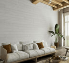 WoodyWalls Peel and Stick Wood Planks | Real Wood Wall Panels | Premium Set of 12 Wood Planks (19.5 sq. ft. per Box) Santorini (Pure White)