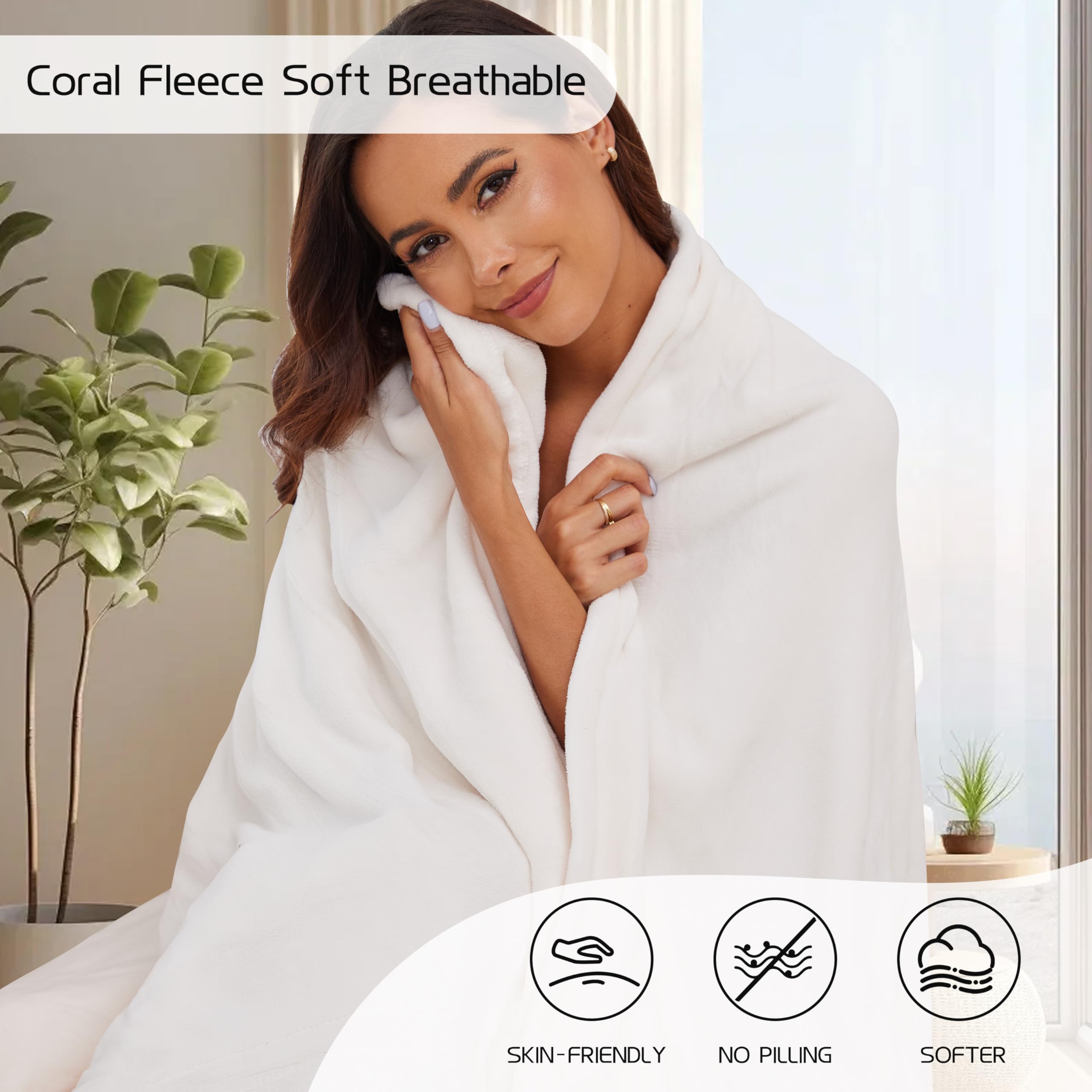 Coperta Elettrica Riscaldata 72"x84" Taglia Completa, Morbido Pile di Corallo con 4 Livelli di Riscaldamento e Spegnimento Automatico dopo 10 Ore, Lavabile in Lavatrice, Tessuto Morbido e Accogliente per la Casa, Grigio Scuro