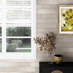 Luxdecor 本物の木製ウォールプランク 壁用 - ホワイトシップラップボード 5インチ ピールアンドスティックシップラップボード 10枚セット 壁用シップラッププランクボード 12.5平方フィート