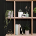 کاغذ دیواری قابل جدا شدن و چسبان Tempaper Black Faux Beadboard، ۲۰.۵ اینچ در ۱۶.۵ فوت، ساخت آمریکا