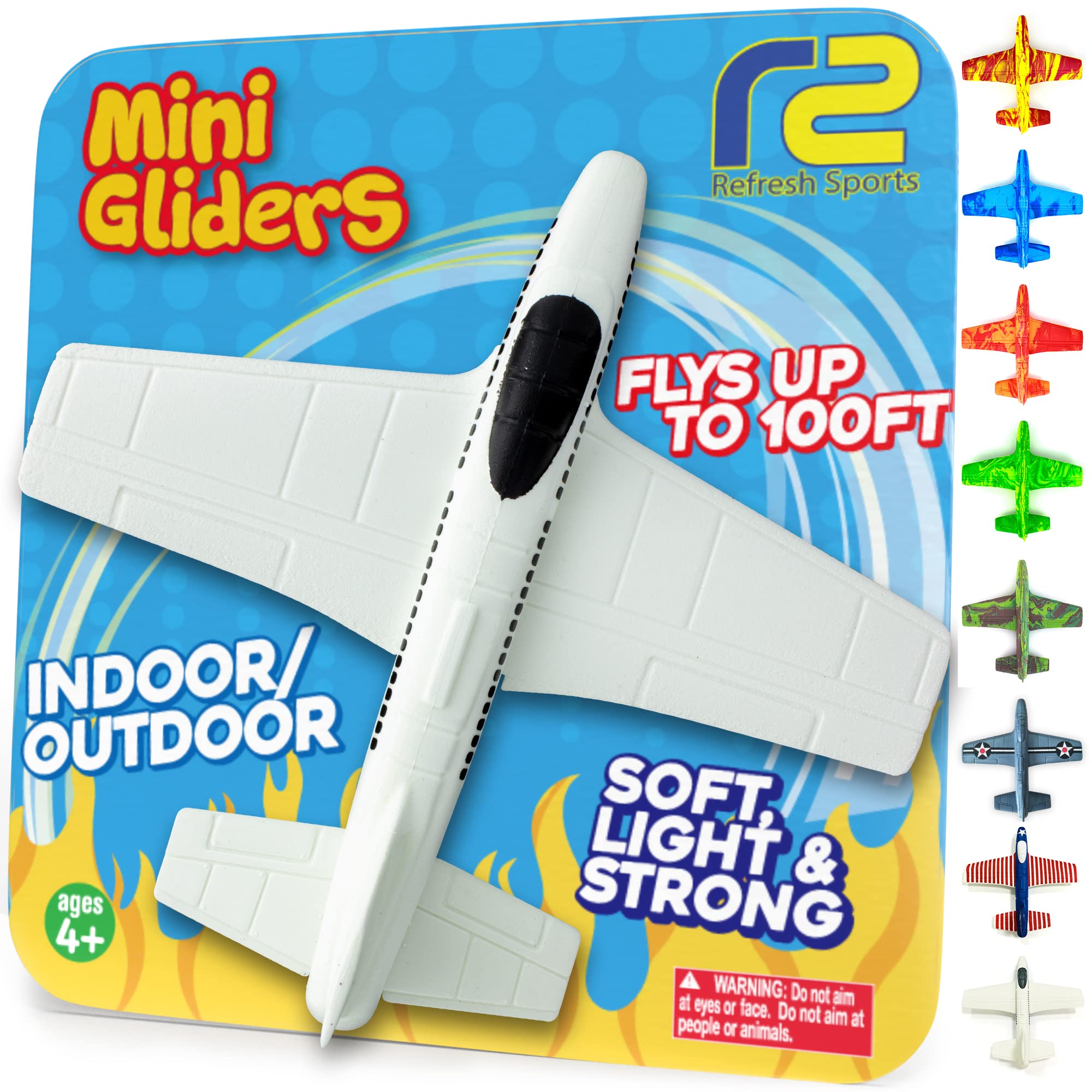 Airplane Toy Foam Airplanes for Kids - Best Easter Stuffers for Boys & Girls - Easy Throwing Air Planes - Gift Idea Toy Games - Styrofoam Plane Glider - Great Gifts for Ages 4 5 6 7 8 9+ Year Old