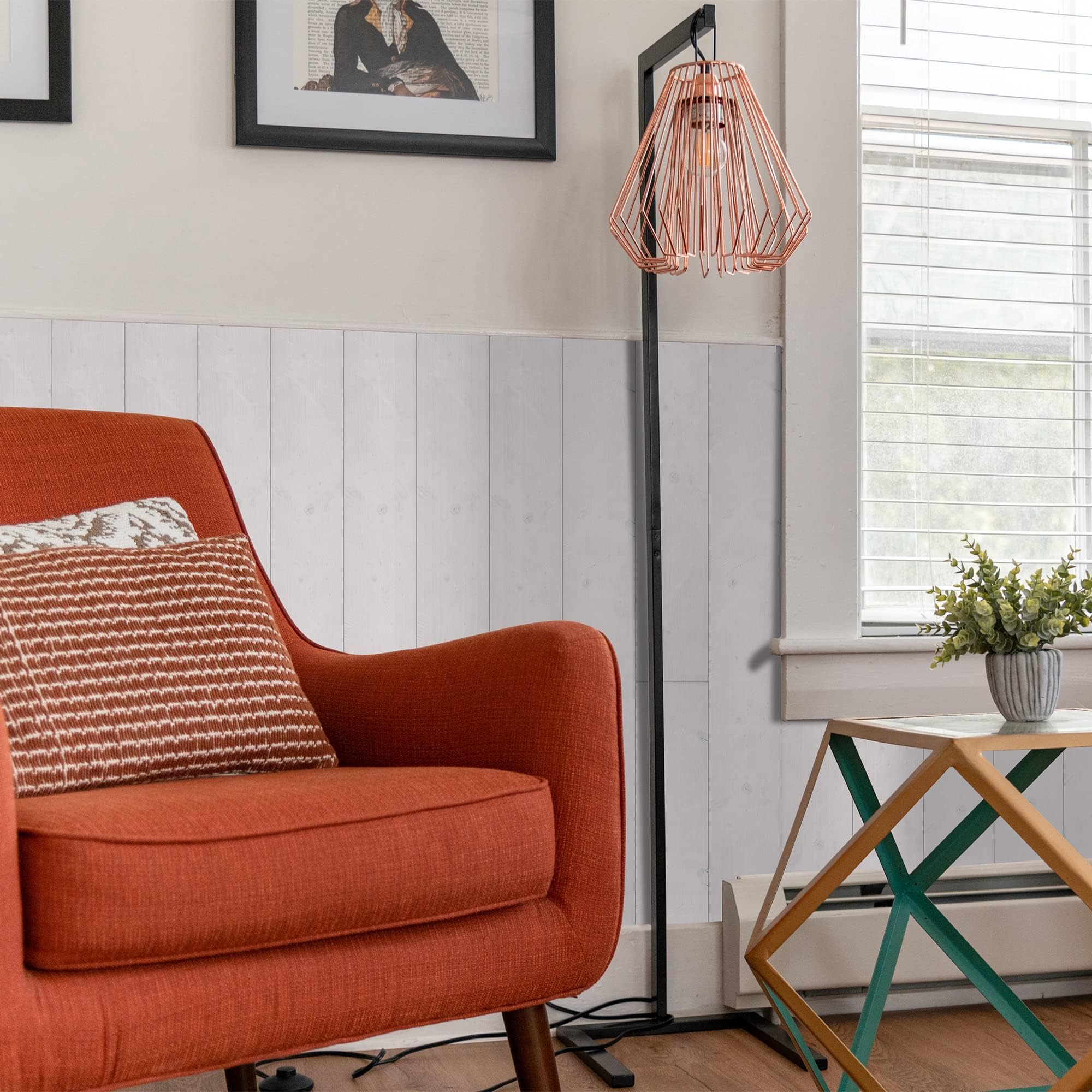 KASARO 9-Piece Peel and Stick Wood Panels for Interior Wall Decor, Long Real Wood Solid Shiplap Accent Adhesive Planks for DIY Project, 11 sq. ft, White, 5" x 35"