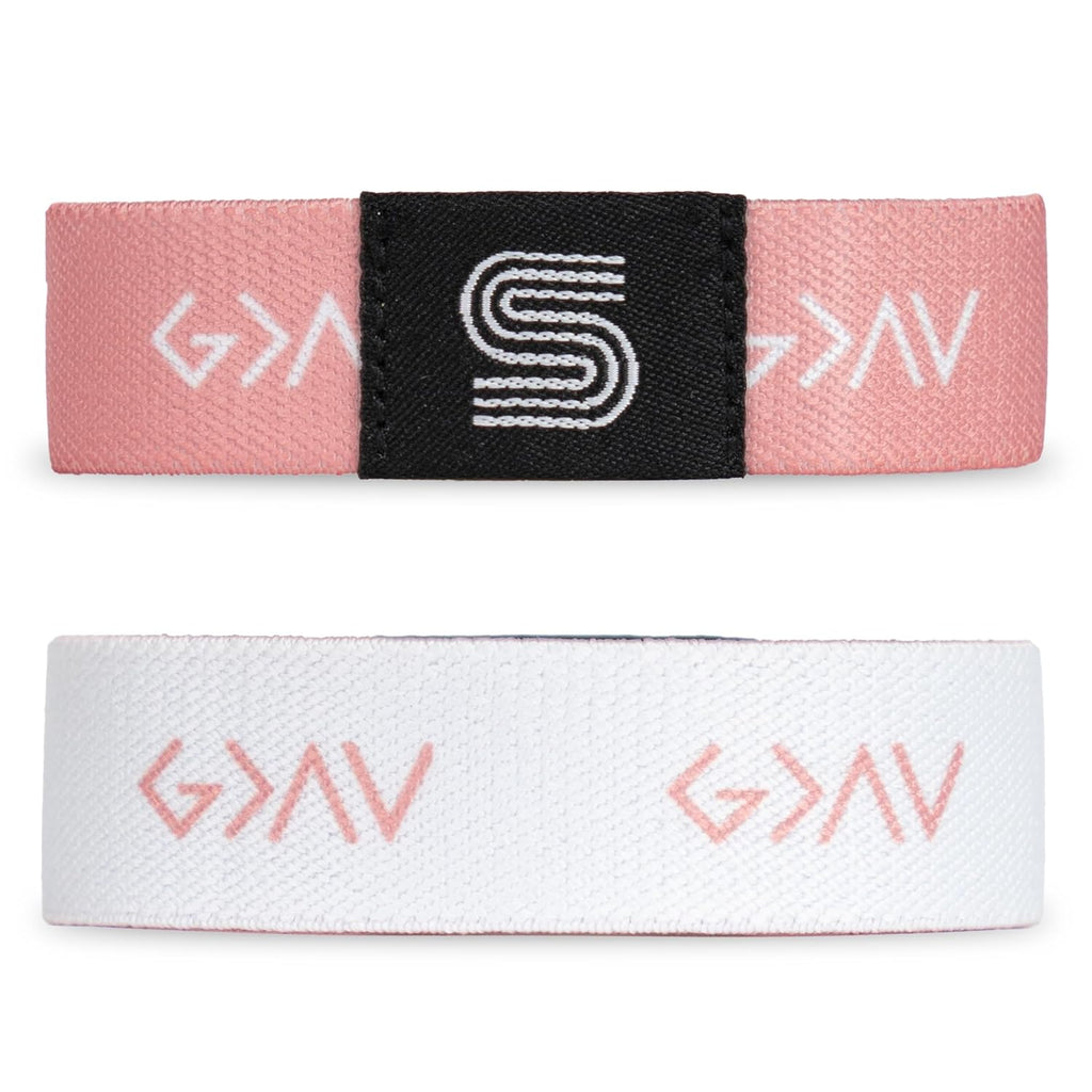 Daily Bible Verse Bracelet Scan Mothers Day Gift For Mom, Scripture Wristband Scan Phone For Prayer, God Is Greater Than The Highs And Lows Jesus Faith Christian Devotional God Band (Pink)