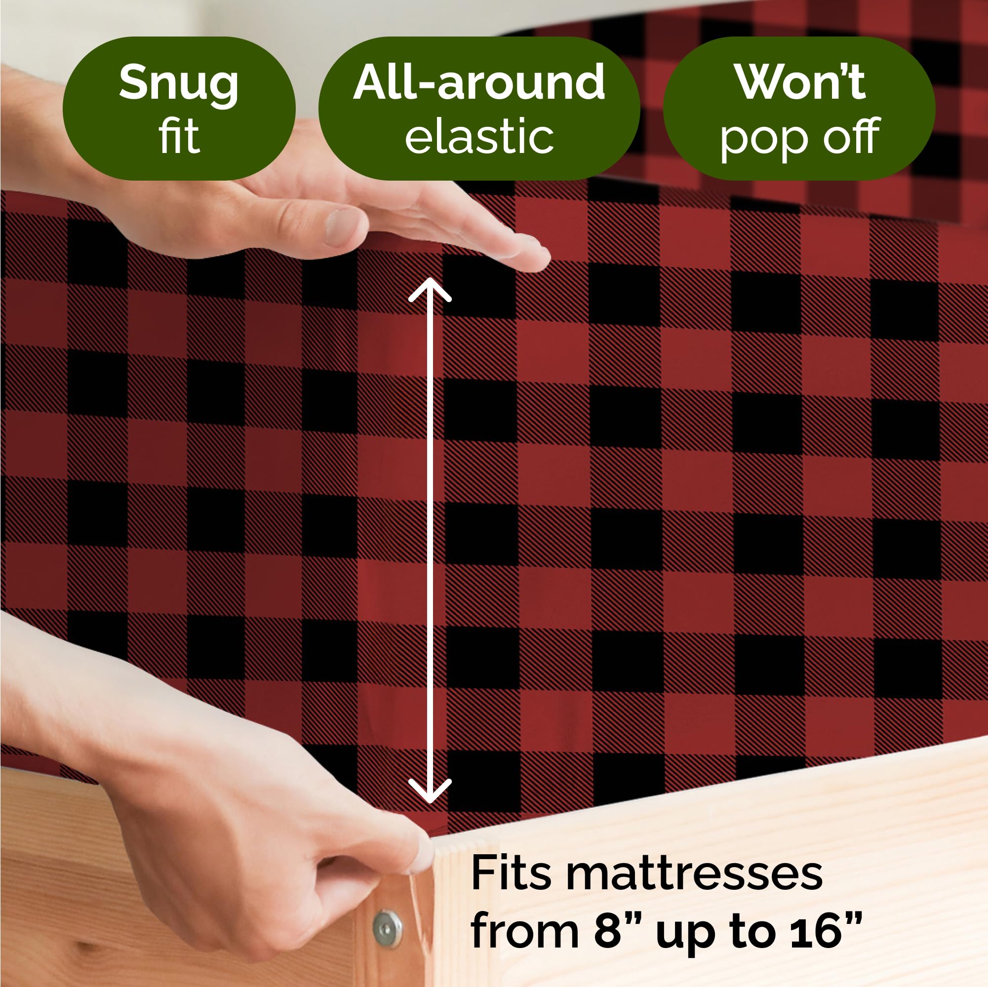 Komplet pościeli King Christmas Tree - Świąteczny wzór Xmas na lnie - Głębokie kieszenie - Dopasowany krój - 4 części - Bez zagnieceń - Wygodna i chłodząca świąteczna pościel zimowa - Łatwa w pielęgnacji - Przyjazna dzieciom