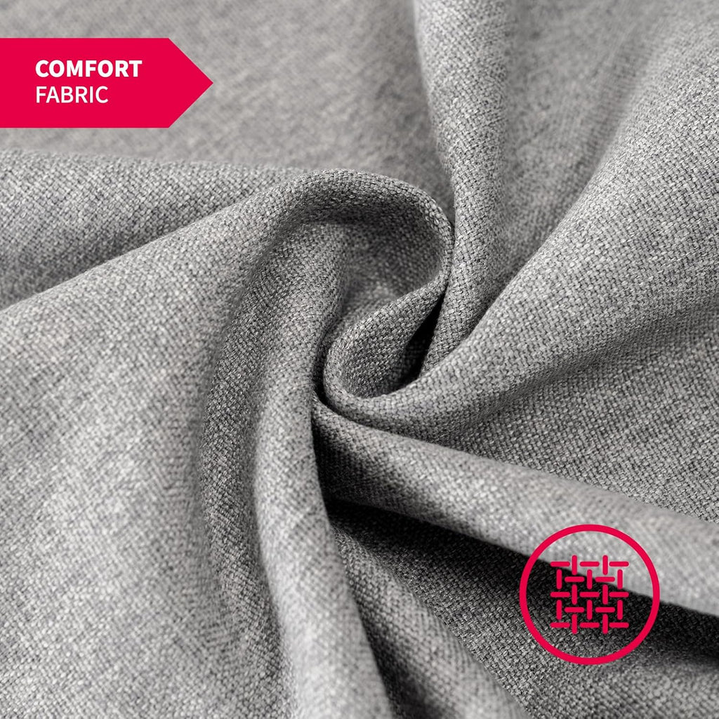 MUZZ 3PCS Sofa Set for Living Room,Modern Linen Couch Set with Nailhead Trim Design, Living Room Furniture Set for Office Apartment Home(Sofa & Loveseat & Chair/Light Grey)