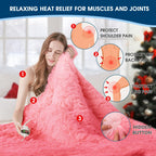 Elektrische Heizdecke mit Kunstpelz, Größe mit flauschigem Sherpa-Rücken, wärmende Plüschdecke Geschenk, weiche Heizdecken mit 10 Wärmeeinstellungen, 5 Zeiteinstellungen, ETL 50"x60", Anthrazitgrau