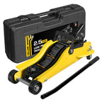 YELLOW JACKET Low Profile Floor Jack with Dual Pumps Quickly Lift Hydraulic Car Jack with Pad, 4 Ton (8,800 lb) Capacity