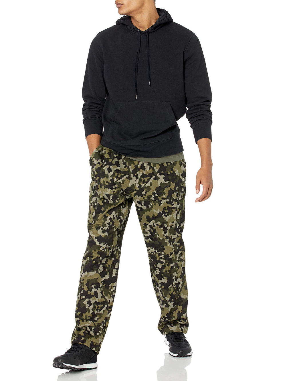 Amazon Essentials Men's Cargo Fleece Sweatpant, Olive Geo Camo, XX-Large
