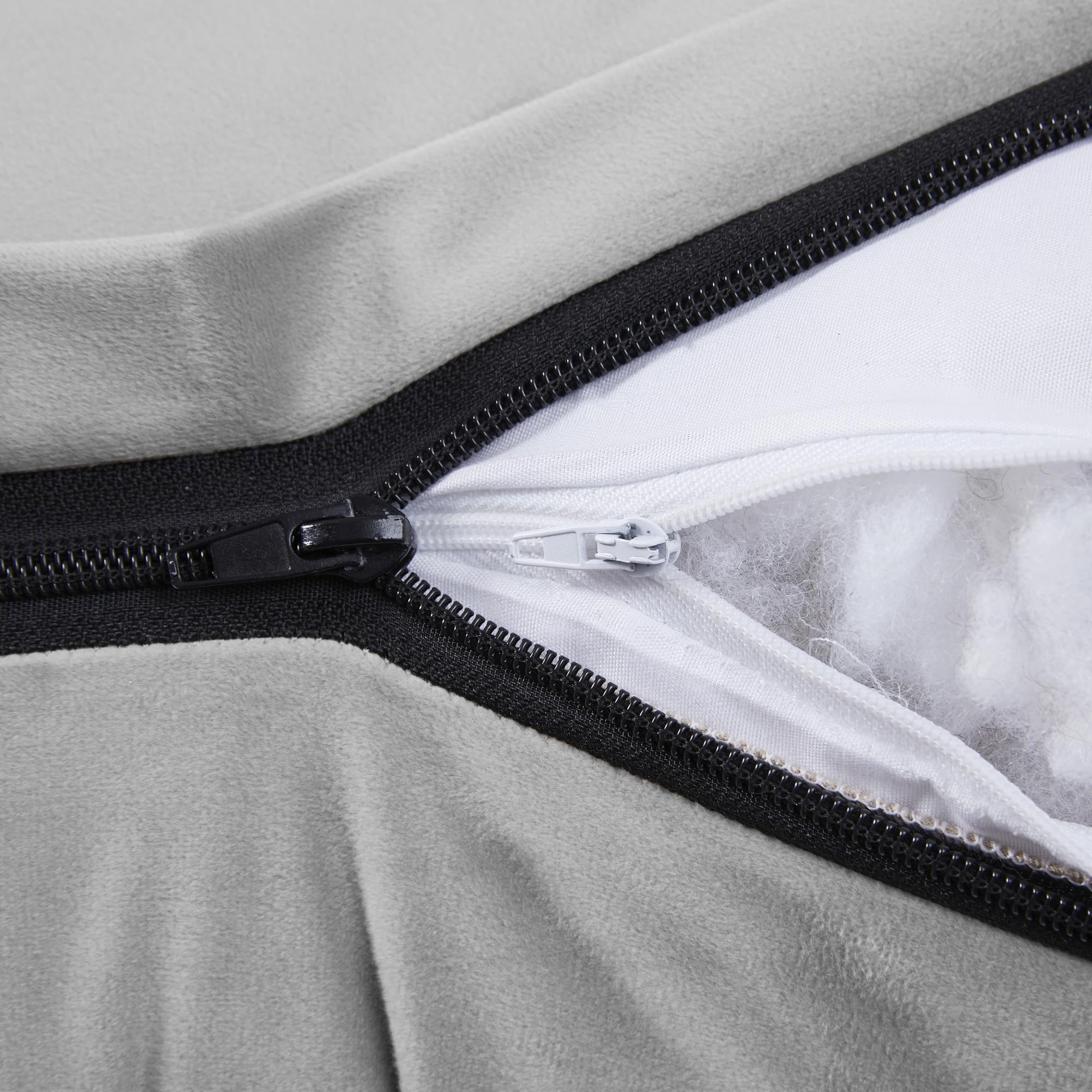 Sweet Home Collection Kopfteilkissen Full - Bettdreieckskissen für Kopfteil - Großes & vielseitiges dreieckiges Kissen Lesestützkissen, Full - 54", Grau