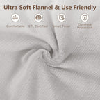 Electric Heated Blanket Queen Size with 6 Levels & 8h Auto Off, Ultra Soft Flannel Full Body Heating Blanket, Machine Washable, Warm Gray, 84" x 90"