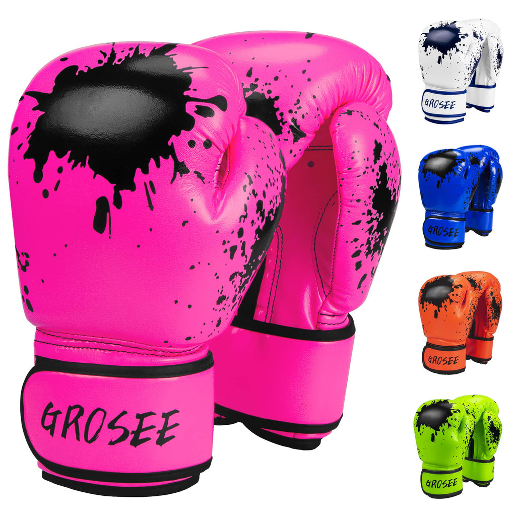 Kids Boxing Glove 6oz 8oz, Youth, Boys and Girls Training Sparring Gloves for Punching Bag, Kickboxing, Muay Thai, MMA, Gift for Age 6-15 Years