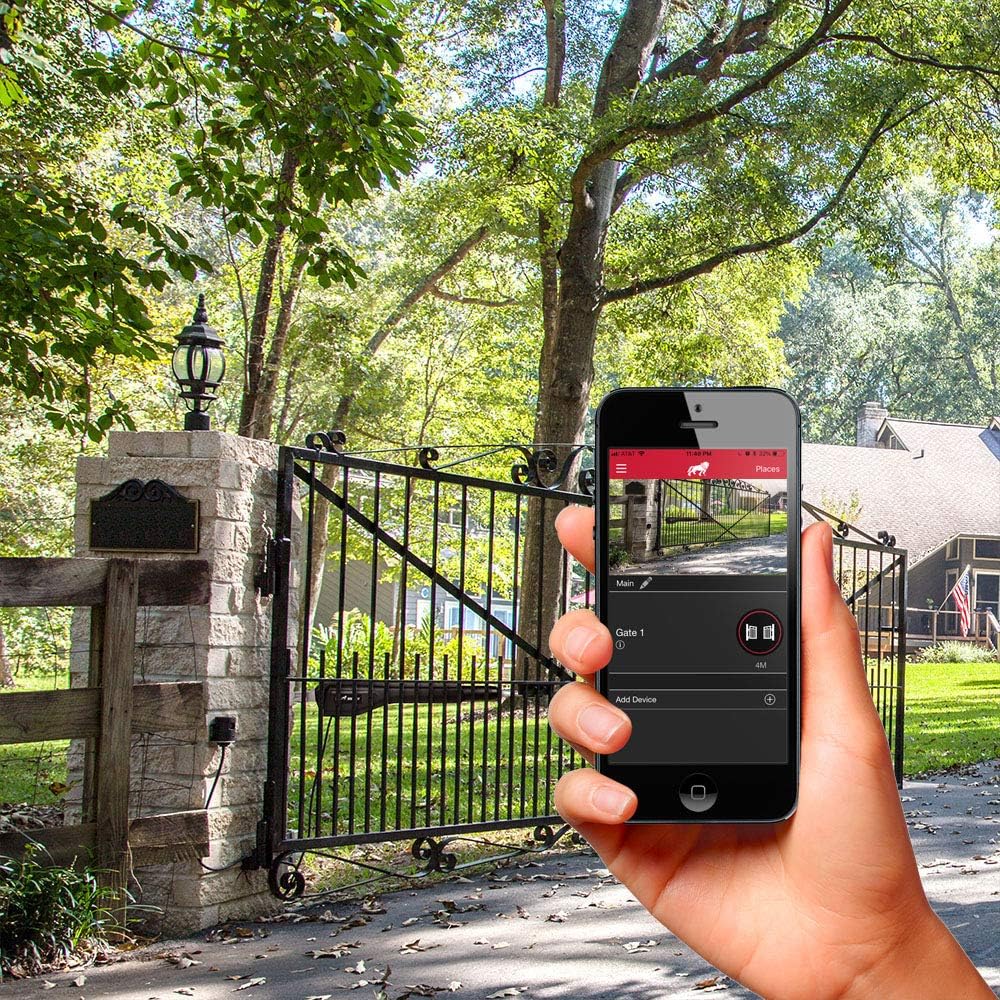 Mighty Mule Gate Opener, Solar and Smart Ready, Heavy Duty Automatic Gate Opener, Gates up to 18ft or 850lb, Single Gate Opener, MM571W