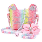 mibasies Purse for Little Girls Dress Up Jewelry Pretend Play Kids Accessories Mermaid Gifts