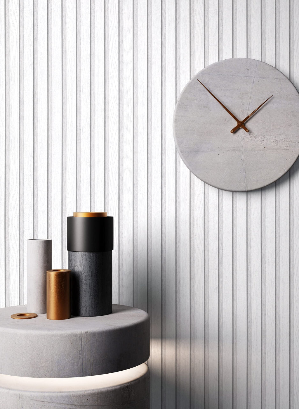 کاغذ دیواری NEWROOM بدون بافت - چسب دیوار - آسان برای جدا کردن - پانل‌های چوبی سفید خاکستری کم‌رنگ - 21 اینچ در 32.97 فوت (57.5 فوت مربع) - ساخت آلمان