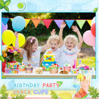 Nuenen 300 Stück 8 oz Papp-Eisbecher Einweg-Eis-Sundae-Schalen Großpackung Sommer-Barbedarf für Sundae-Snack Luau-Party (Eiscreme)