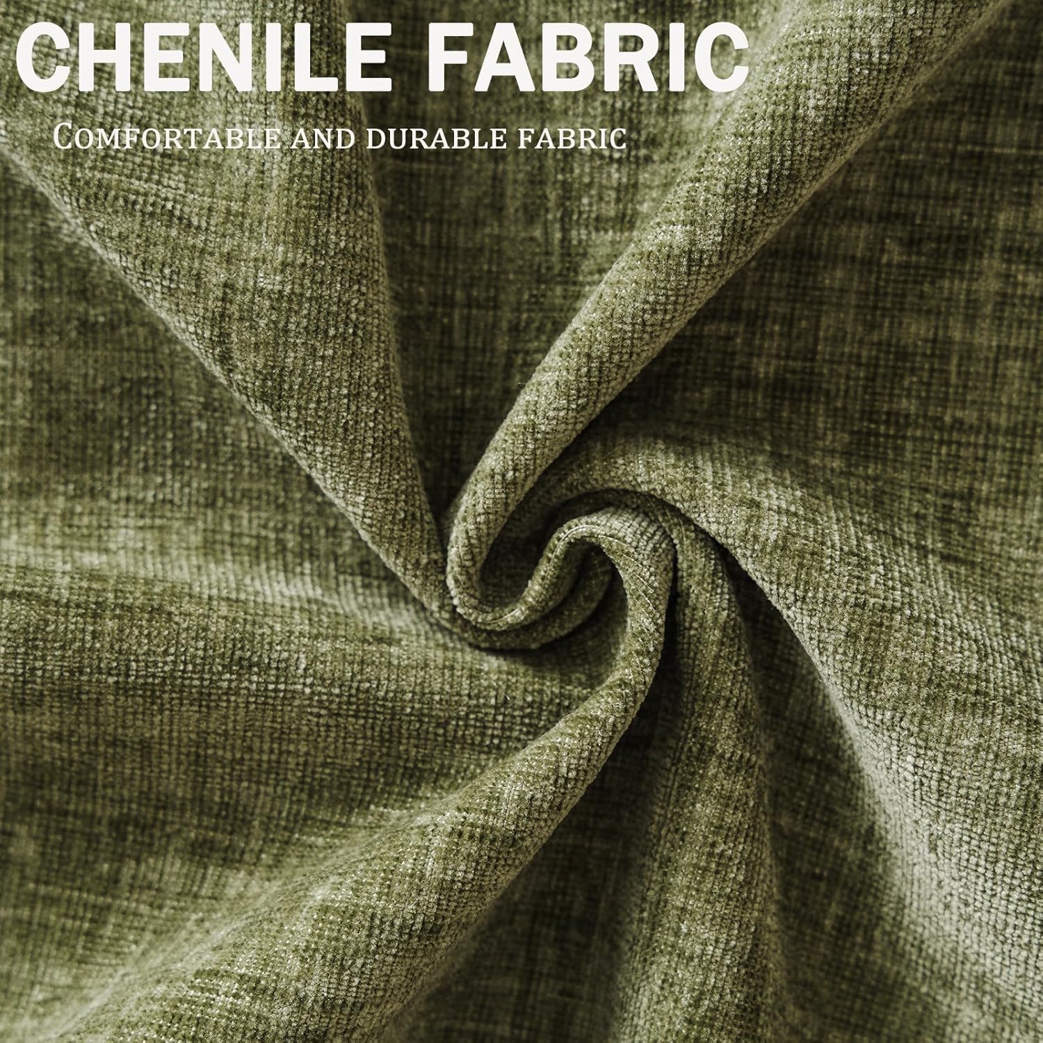 85'' L Shaped Couch with Armrest Organizer,Comfy 3 Seats Sofa with Thick Cushion,Chenille Sectional Couches for Living Room,Bedroom,Apartment,Sofa Set with Oversized Chair,Home Furniture,Green