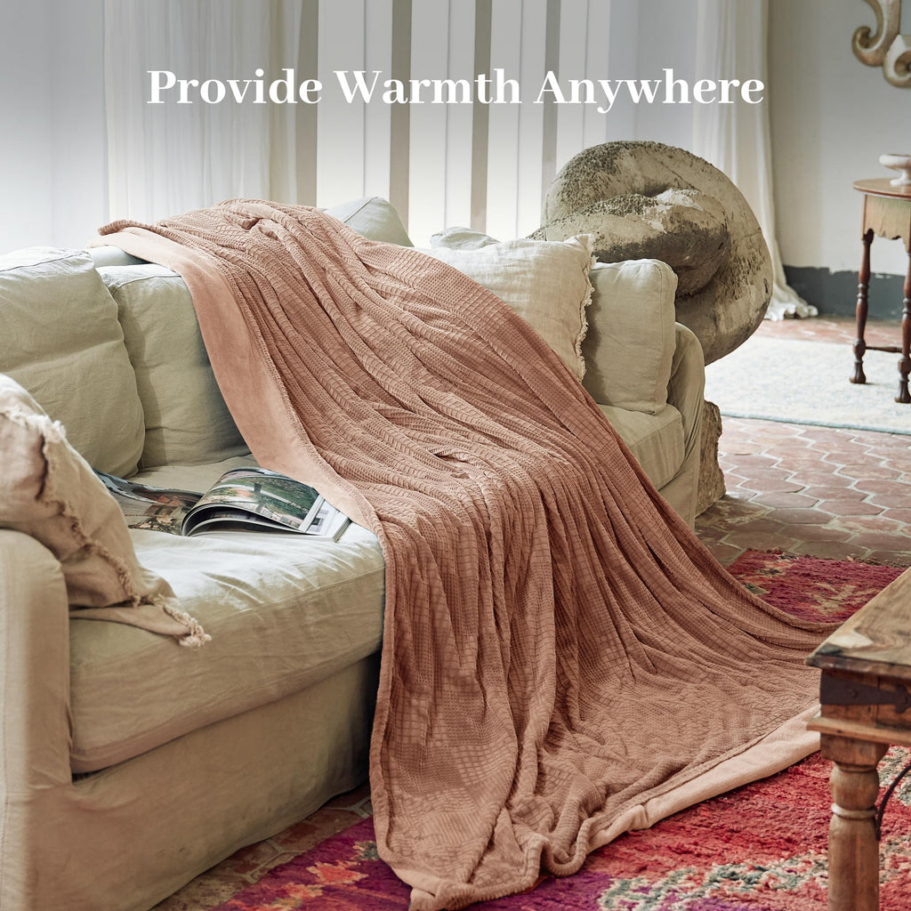 Verwarmd deken elektrisch deken plaid 50''X60'' - verwarmingsdeken met 6 warmtestanden - 2-10 uur automatische uitschakeling, ETL gecertificeerd, wasmachinebestendig (zwart)