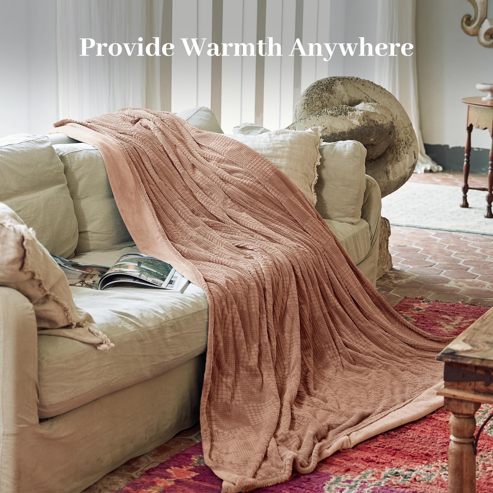 Verwarmd deken elektrisch deken plaid 50''X60'' - verwarmingsdeken met 6 warmtestanden - 2-10 uur automatische uitschakeling, ETL gecertificeerd, wasmachinebestendig (zwart)