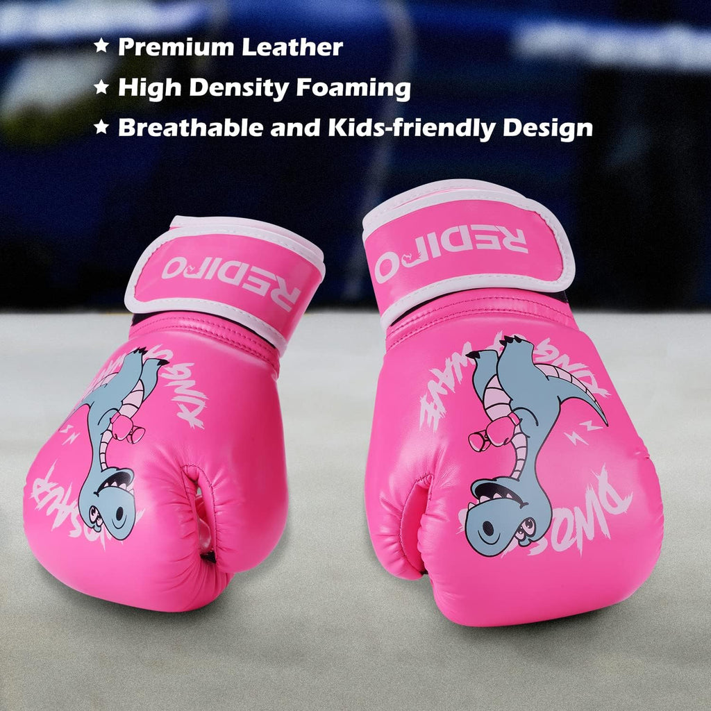Kids Boxing Gloves for Boys and Girls, Youth Boxing Training Gloves for Kids 3-15, 4&6OZ Punching Bag Kickboxing Thai Mitts MMA Training Sparring Gloves