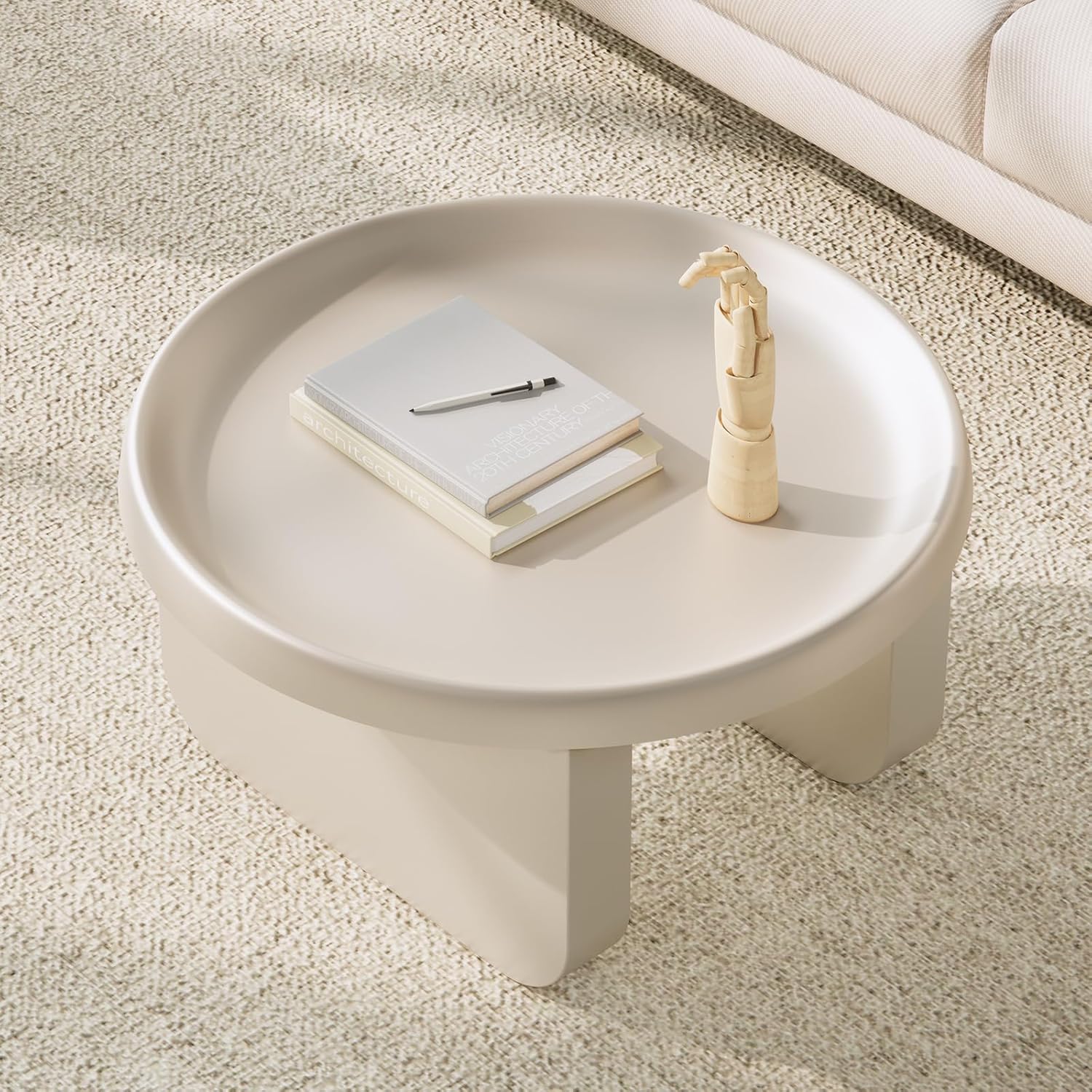 Round Coffee Table,Modern Coffee Table,Unique Circle Coffee Tables,Metal Center Table for Living Room