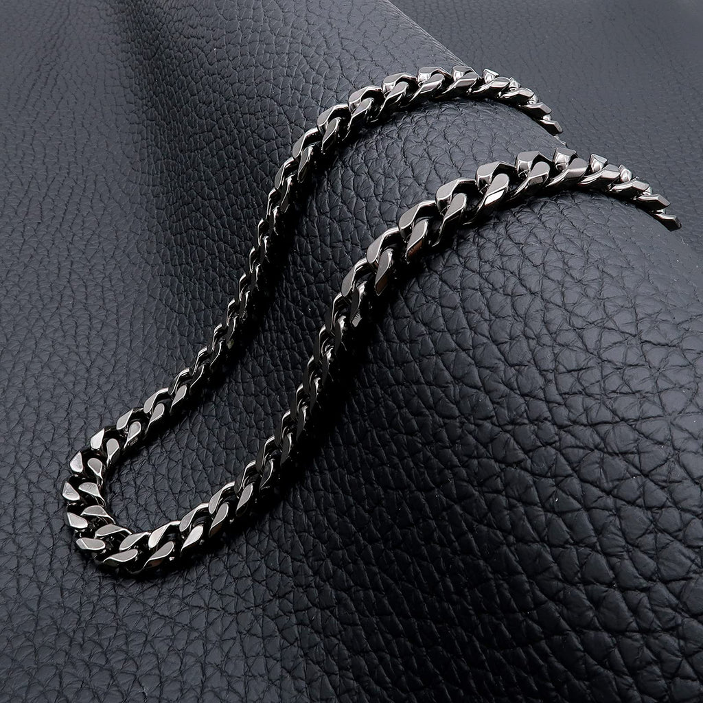 Chaîne de portefeuille newtro pour hommes femmes garçons filles, porte-clés long punk jean pantalon moto biker anneau porte-clés noir 24" (D06BK24)