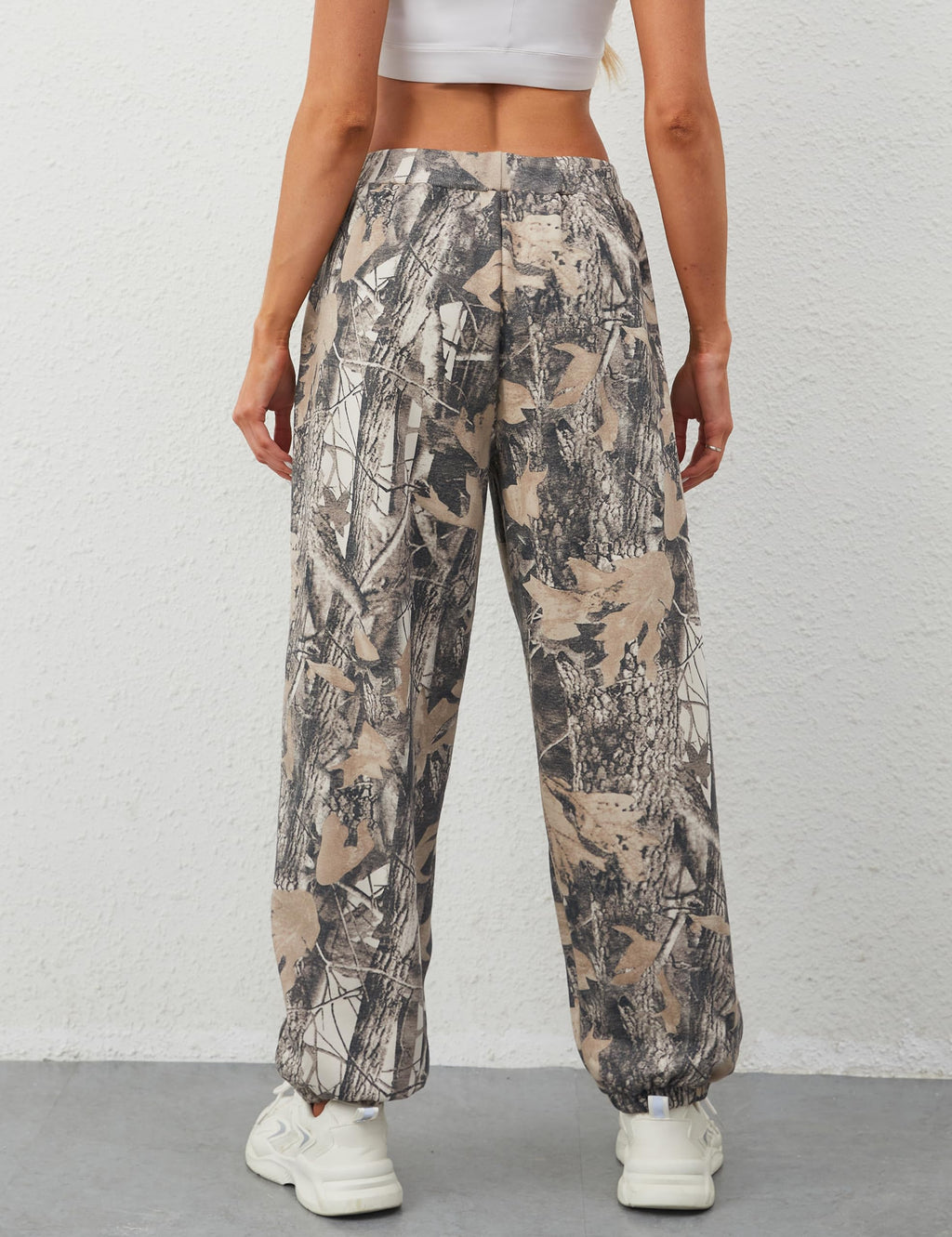 Eutten Women's Baggy Camo Sweatpants High Waisted Fleece Joggers Pants Fitted Sweat Pants with Pockets