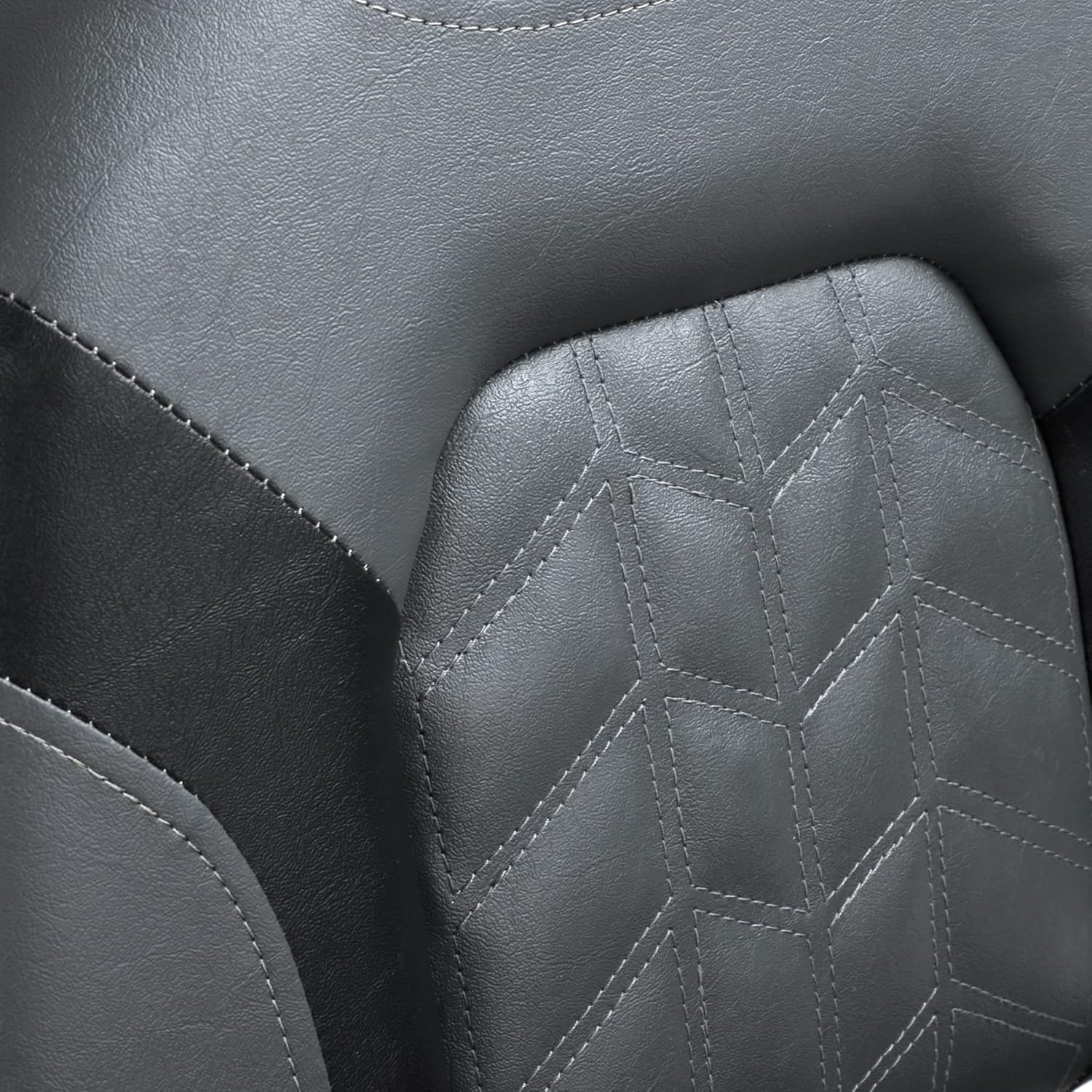 Premium Marine A Pair of Low Back Folding Boat Seat, Fishing Marine Seats with Stainless Steel Screws, Charcoal/Black(2 Seats)