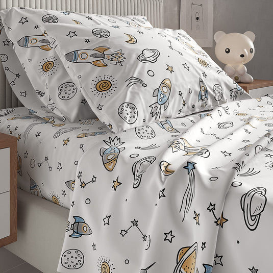 Kids Princess Full 4 Piece Sheet Set - Boys, Girls, Teens, Toddler - Easy Fit Deep Pockets - Breathable, Hotel Quality Bedding Sheets - Machine Washable - Wrinkle Free - Cute, Cozy, Soft - CGK Linens