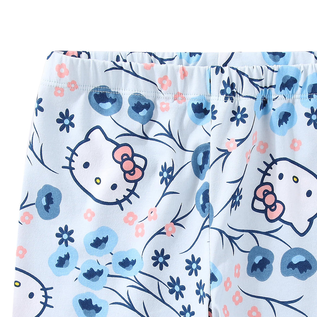 Hello Kitty Sanrio Girls 2 Piece Short Sleeve T-Shirt and Bike Shorts Set for Big Kids