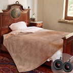 Verwarmd deken elektrisch deken plaid 50''X60'' - verwarmingsdeken met 6 warmtestanden - 2-10 uur automatische uitschakeling, ETL gecertificeerd, wasmachinebestendig (zwart)