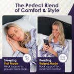 XetraDesign Bed Wedge Pillow for Headboard Gap Up to 7", Triangle Pillow Wedge for Headboard Gap, Gap Filler for Bed, Mattress Wedge Gap Filler, Headboard Space Filler, Corner Pillow, White Queen 60"