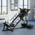 Machine de presse à jambes Mdeam, machine de squat hack avec roulement linéaire, machine de squat hack à 45 degrés pour entraînement de force du bas du corps à domicile ou en salle de sport pour quadriceps, ischio-jambiers, fessiers, mollets