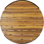 Christopher Knight Home Tracy Outdoor Modern Industrial Acacia Wood Coffee Table, Teak Finish, Black